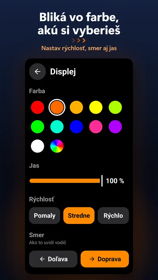 Bliká vo farbe, akú si vyberieš – Nastav rýchlosť, smer aj jas